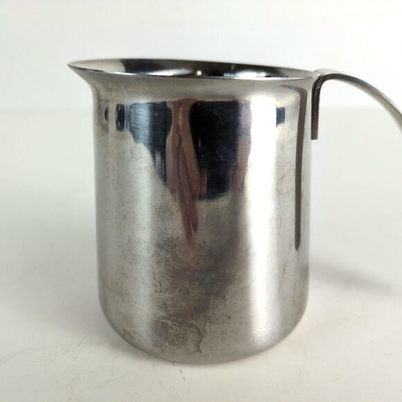 Krups 18-8 Stainless Steel 12oz Syrup Frothing Pitcher Creamer Italian Style - Picture 5 of 8